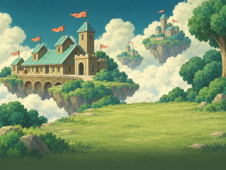 Dragonite in a painted cartoon dragon environment